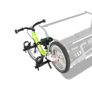 Porte-vélo enfant pour vélo cargo Yuba Monkey Hitch avec une draisienne accrochée